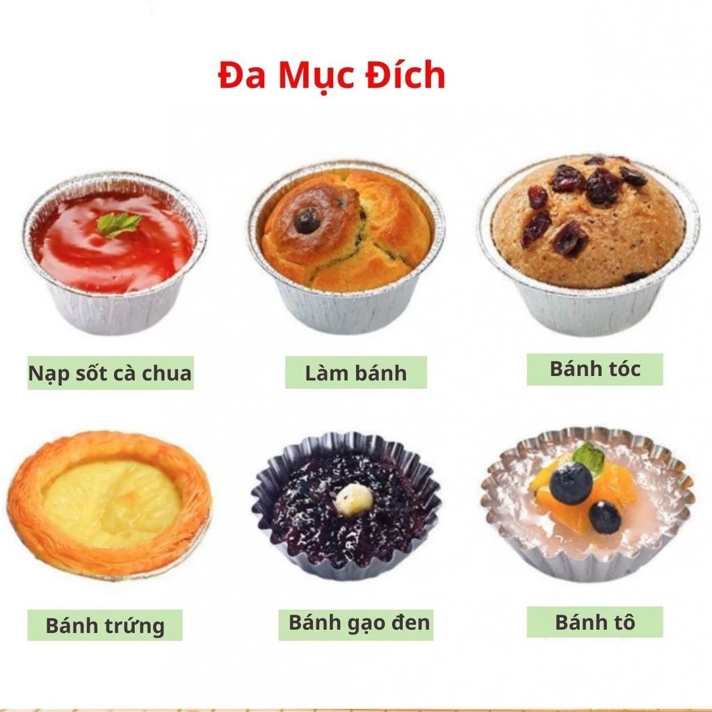 SET 250 CỐC- CHÉN - KHUÔN GIẤY BẠC NƯỚNG HÀU- BÁNH- TART TRỨNG SIÊU TIỆN LỢI #