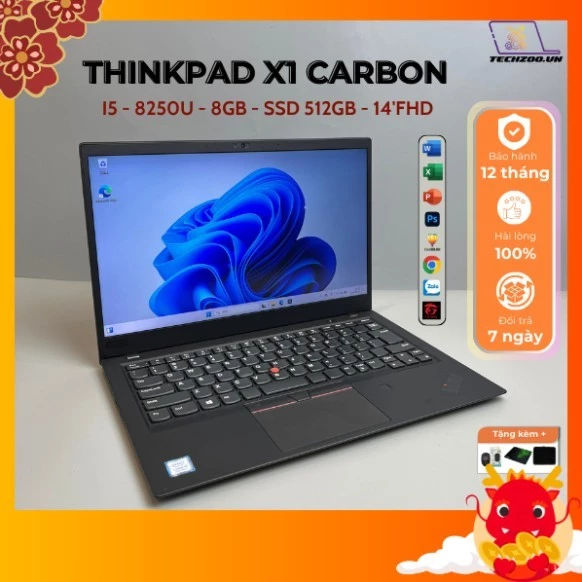 Lenovo ThinkPad X1 Laptop – Core i5-8250U, 8GB RAM, 512GB SSD, 14"