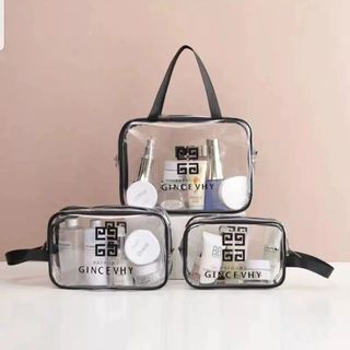 SET 3 TÚI ĐỰNG MỸ PHẨM TRONG SUỐT - Túi Du Lịch Trong Suốt Chống Thấm