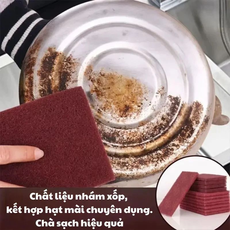 (CUỘN 3 MÉT) Giẻ Rửa Bát Cọ Xoong Nồi Đánh Gỉ Set , Miếng Chà Rửa Nhám Làm Sạch Vết Ố Vết Đen Tiện, Bùi Nhùi Nhà Bếp #