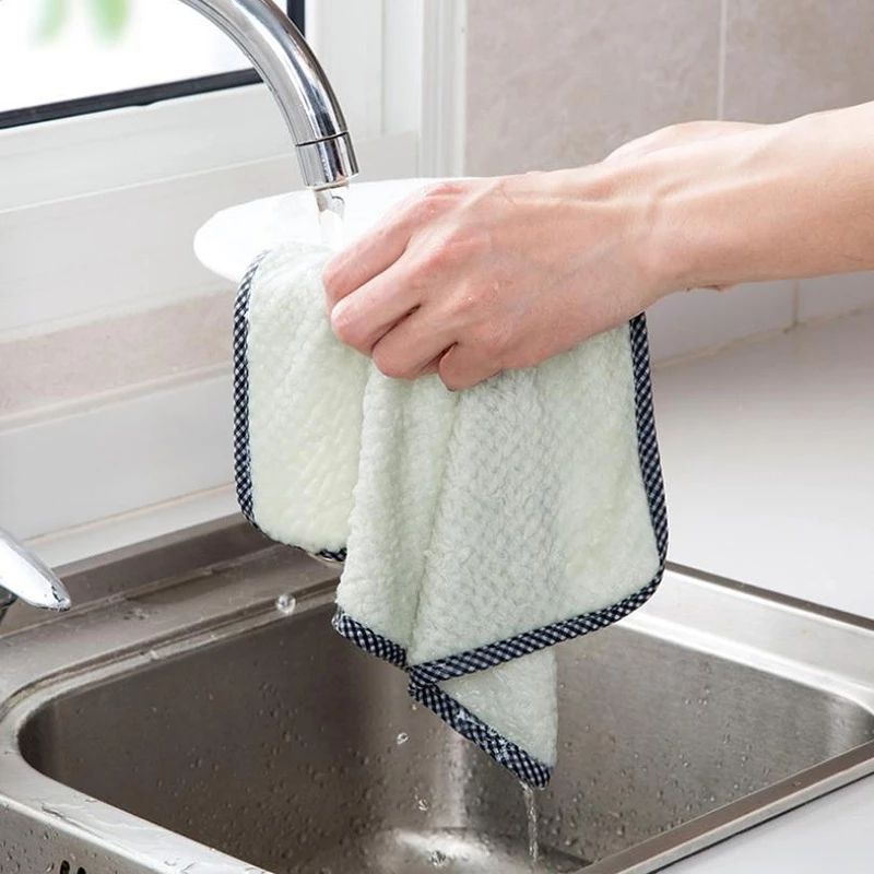 [COMBO 10] KHĂN TREO LAU TAY - Khăn Lau Nhà Bếp Cách Nhiệt Hút Nước - KHĂN LAU VỆ SINH LAU BẾP VIỀN VUÔNG