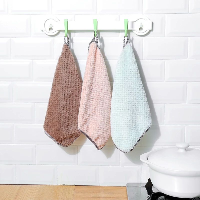 [COMBO 10] KHĂN TREO LAU TAY - Khăn Lau Nhà Bếp Cách Nhiệt Hút Nước - KHĂN LAU VỆ SINH LAU BẾP VIỀN VUÔNG