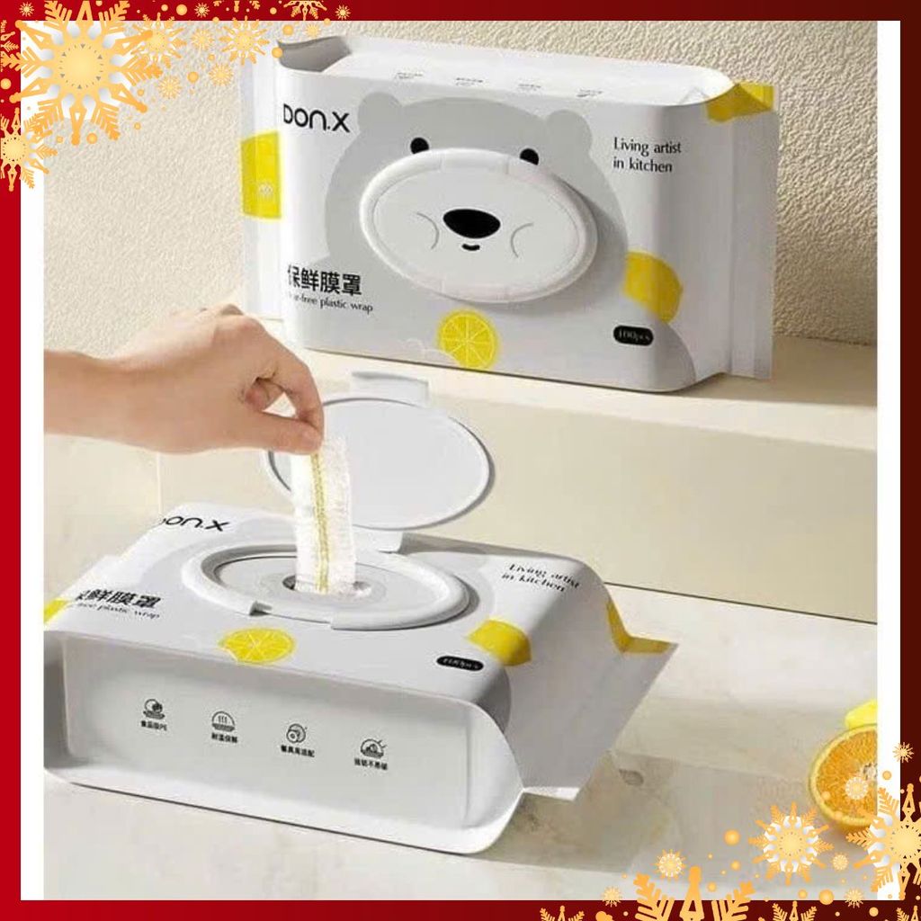 Túi bọc thực phẩm PE siêu dai có nắp đậy kín chống bụi - GÓI MÀNG BỌC THỰC PHẨM DẠNG RÚT - MÃ: MANGBOC6413