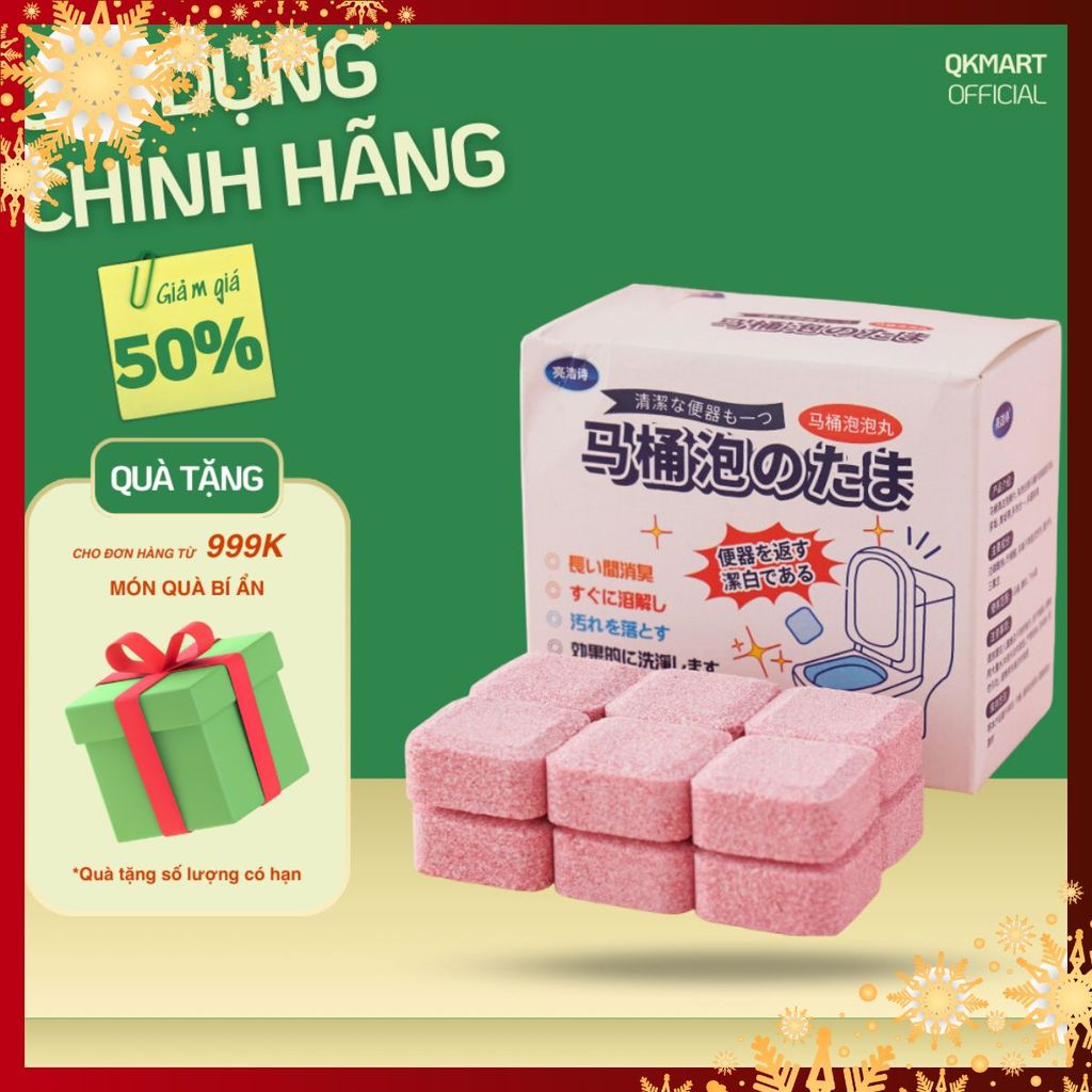 HỘP 12 VIÊN TẨY BỒN CẦU - Khử Mùi Hương Nước Hoa Sạch Khuẩn Thơm Mát Tẩy Sạch 99%