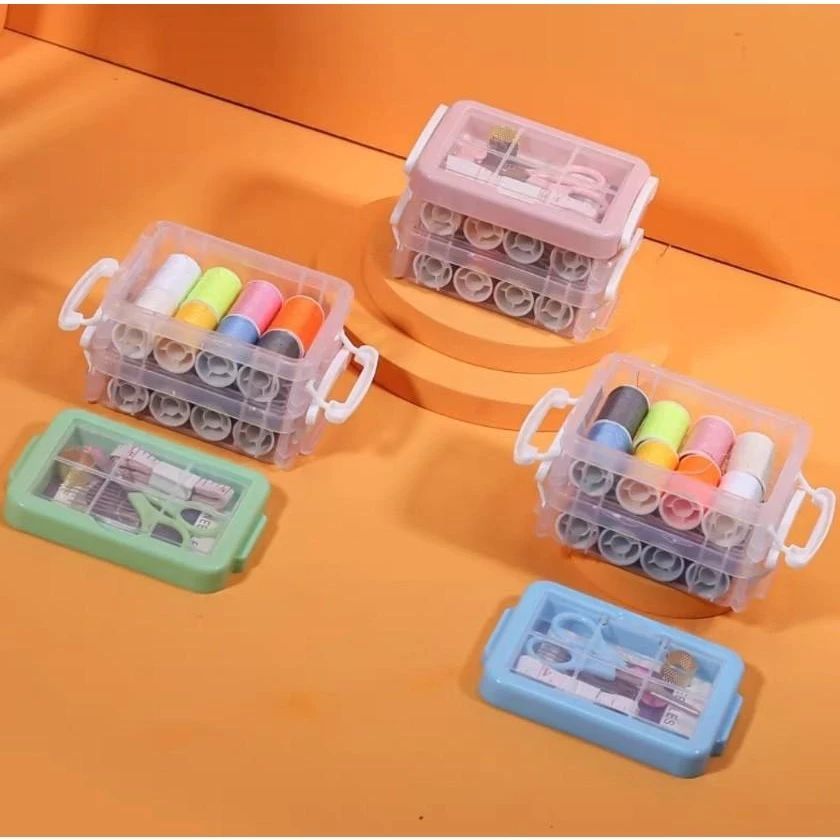 HỘP KIM CHỈ ĐA NĂNG - Hộp Kim Chỉ May Vá - Hộp Kim Chỉ 3 Tầng Tiện Dụng - Nhỏ Gọn - Bộ Kim Chỉ May Vá
