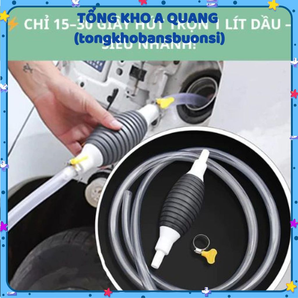 ỐNG HÚT XĂNG DẦU CHẤT LỎNG BÓP TAY DÀI 1M TIỆN LỢI