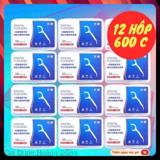 [COMBO 10] TĂM CHỈ NHA KHOA- HỘP 50 Tăm - Tăm Chỉ Nha Khoa Tiệt Trùng Vệ Sinh Răng Miệng: TAM CHI NHA KHOA