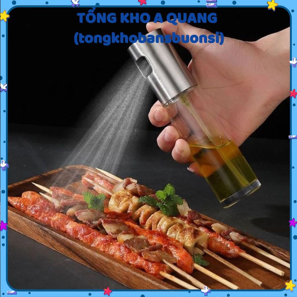 Bình Xịt Dầu Ăn 100ml W1865 - Bình Xịt Dầu Ăn Thủy Tinh