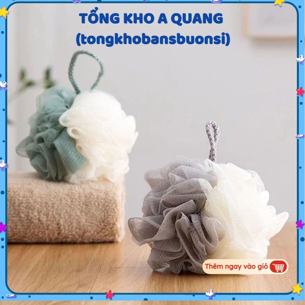 BÔNG TẮM LƯỚI LỚN HAI MÀU SẮC THỜI TRANG - phù hợp cho cả nam và nữ