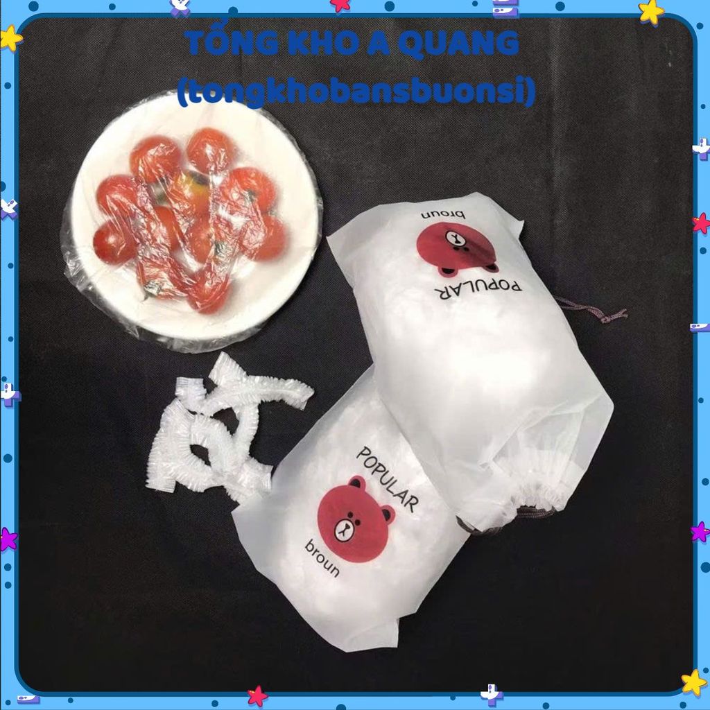 [COMBO 10] Set 100 Màng Bọc An Toàn Sức Khỏe,Màng Bọc Thực Phẩm Pe Co Dãn - TÚI MÀNG BỌC CÓ CHUN CO GIỮ CHẶT BÁT ĐĨA