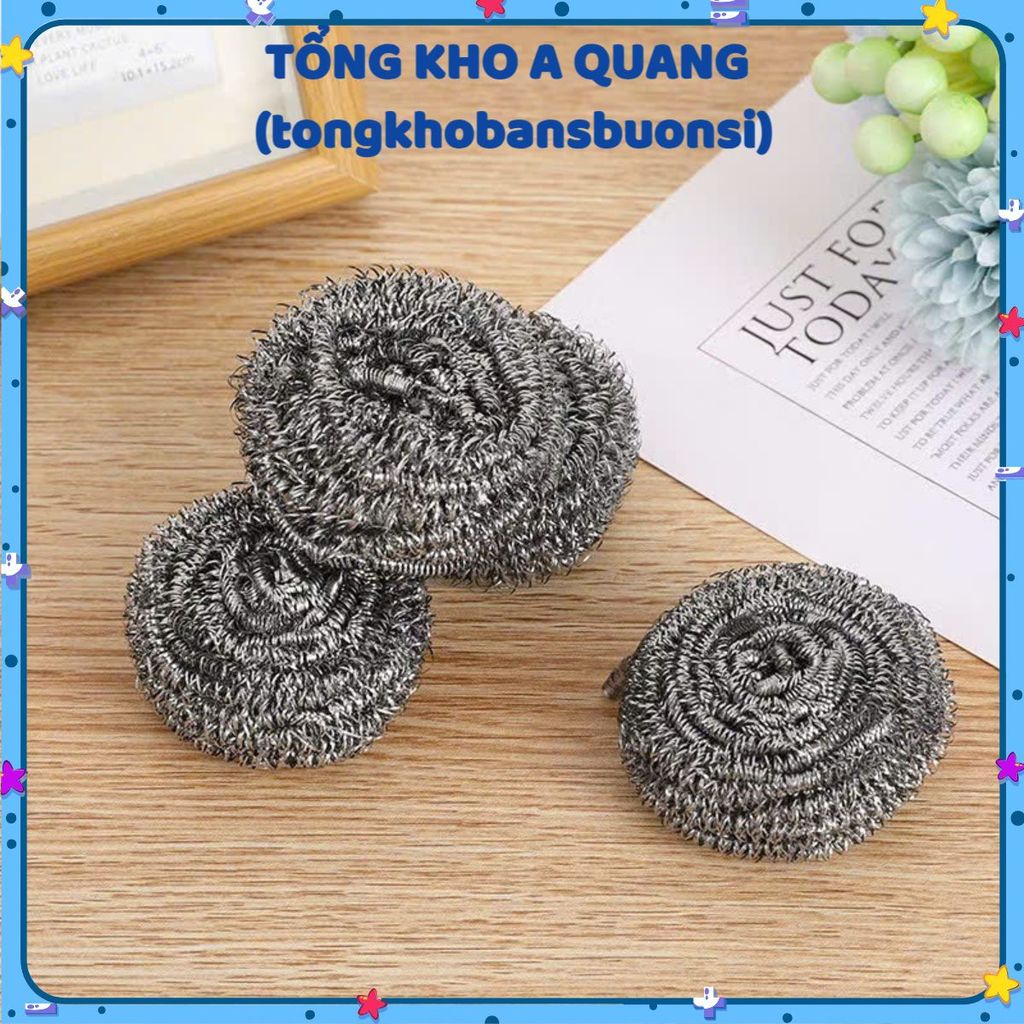 [COMBO 10] Set 6 Cọ Búi Sắt Không Để Lại Cặn Bẩn,Bộ 6 Miếng Cọ Xoong Nồi Inox - GIẺ RỬA CHÉN ĐÁNH BAY DẦU MỠ