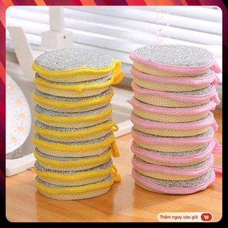 [COMBO 10] MIẾNG RỬA CHÉN BÁT 2 MẶT NHÁM & XỐP - Miếng Bọt Biển Rửa Chén Hai Mặt,Cọ Rửa Chén Xoong Nồi Nhanh Chóng
