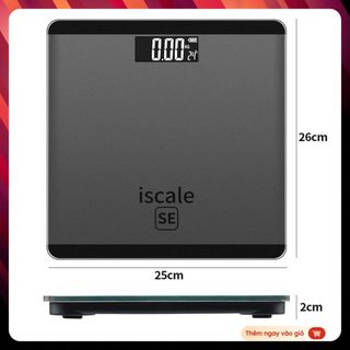 Cân Sức Khỏe Điện Tử Chính Hãng ISCALE SE 150kg Màn Hình LCD Rõ Nét Kính Cường Lực Cao Cấp Thiết Kế Gọn Nhẹ - CÂN CERAVE