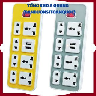 Ổ Cắm Điện Đa Năng 7 Lỗ Kèm 2 Cổng Sạc USB - Ổ ĐIỆN CÓ 2 USB - MÃ: ODIEN068