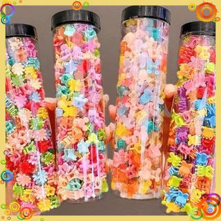 KẸP TÓC DỄ THƯƠNG CHO BÉ- hôp 100 Kẹp Tóc Hình Hoa / Ngôi Sao Dễ Thương Cho Bé Gái - KEPCAPTOCCHOBE27