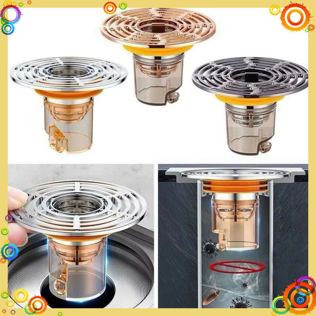 [COMBO 10] NẮP ĐẬY CỐNG CHẤT LIỆU NHỰA ABS THOÁT NƯỚC SÀN NHÀ BẾP- Nhà Tắm- Ngăn Mùi Hôi Cống- Chống Công Trùng