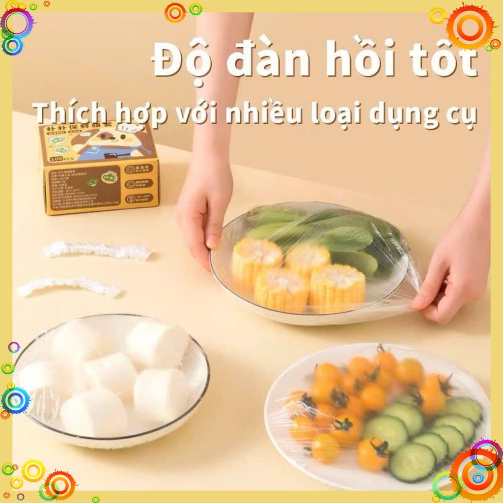Hộp 100 màng bọc thực phẩm họa tiết hình hoạt hình siêu cưng - MÀNG BỌC DANG RÚT - MÃ: MANGBOC746