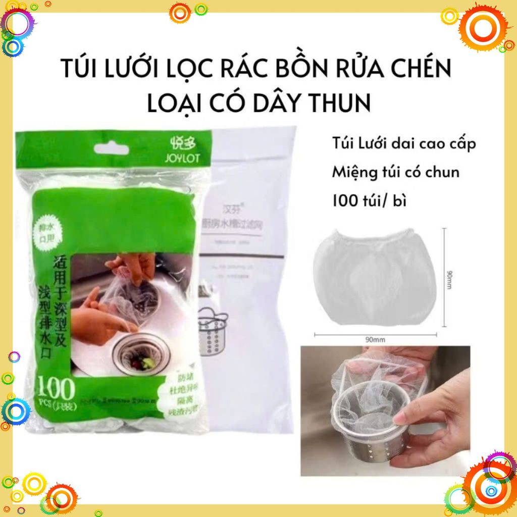 Set Túi Lọc Rác Bồn Rửa Chén Đa Năng-Túi Lưới Lọc Rác Dùng Một Lần An Toàn - SET TÚI LỌC CO GIÃN TỐT THOÁT NƯỚC NHANH