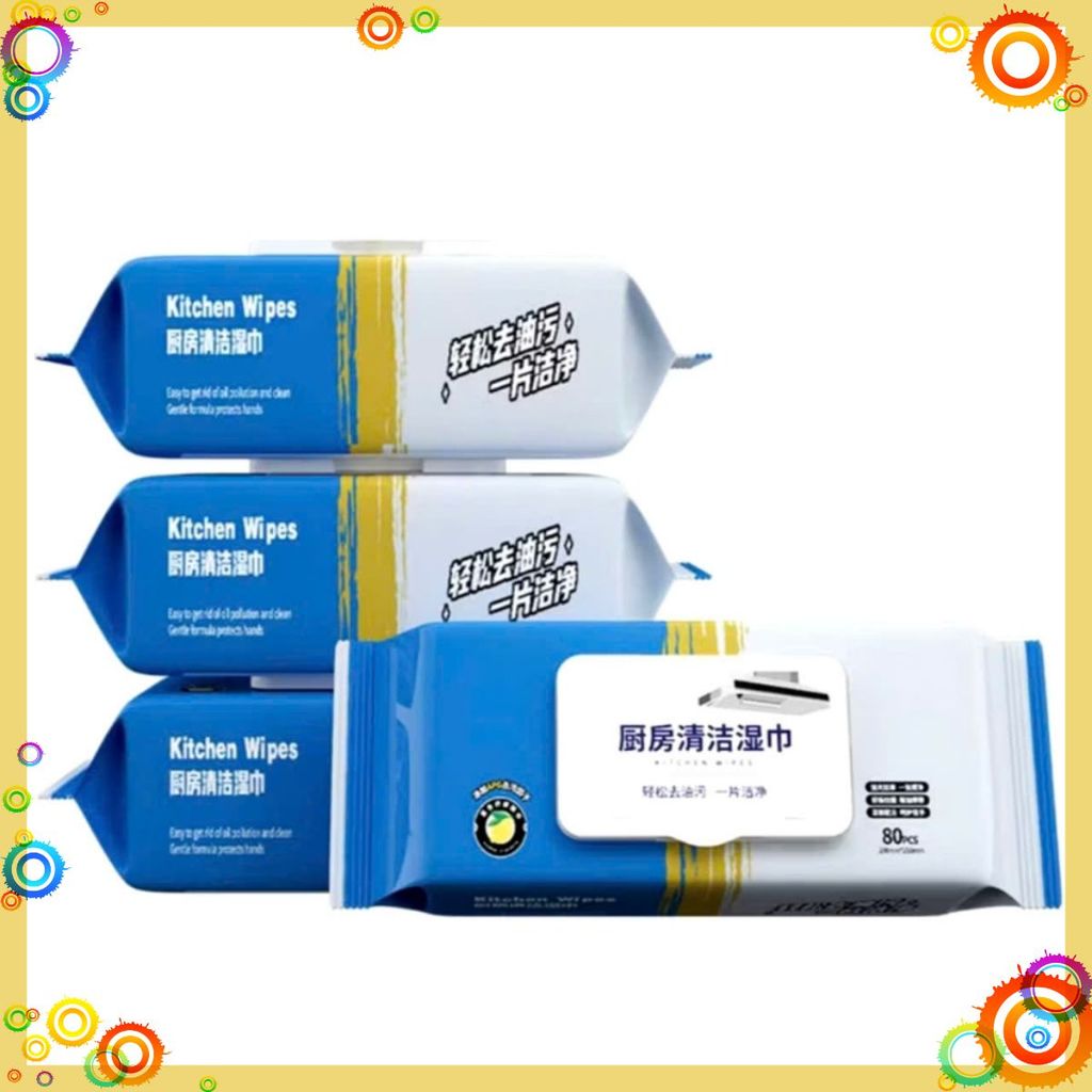 KHĂN LAU BẾP ĐA NĂNG - Khăn Ướt Lau Bếp Lau Đồ Gói 80 Tờ - MÃ: KHANLAUBEP56