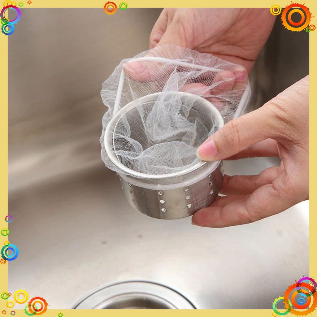 Combo 100 Túi Lọc Rác Bồn Rửa Chén Bát Chính Hãng Thoát Sàn Nhanh Gấp 5 Lần - TÚI LỌC RÁC BỒN RỬA CHÉN BÁT CHÍNH SIÊU RẺ