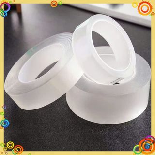 CUỘN BĂNG DÍNH TRONG SUỐT KHÔNG LÀM HƯ BỀ MẶT - Băng Dính 2 Mặt Nano Chịu Lực Tốt-Băng Keo Dán Đồ Vật Chắc Chắn