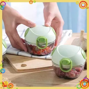 MÁY XAY CON HEO MINI DỄ THƯƠNG TIỆN DỤNG - Máy Xay Tỏi Bằng Tay Kéo Dây,Dụng Cụ Xay Tỏi Ớt Rau Củ Đa Năng