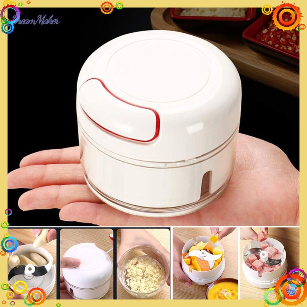 MÁY XAY KÉO TAY MINI ❤️DỤNG CỤ XAY TỎI ỚT ĐA NĂNG - Máy Xay Tỏi Ớt cầm tay Mini- Cối Xay Tỏi- Ớt Dây Rút