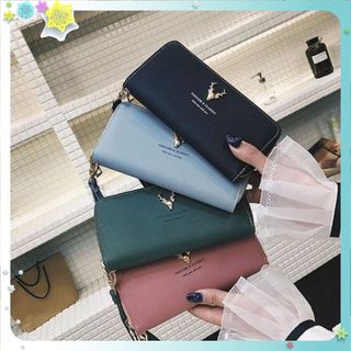 Hàng Hiệu [Freeship Từ 50k Toàn Quốc] VÍ NỮ DÀI NHIỀU NGĂN - Bóp nữ Cầm Tay Dáng Dài Đa Năng Có Khóa Kéo