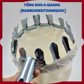 Dụng Cụ Hái Hoa Quả Kèm Túi Vải-Đầu Vợt Hái Trái Cây Trên Cao Đa Năng Kèm Túi Vải - GIỎ HÁI TRÁI CÂY KIM LOẠI BỀN ĐẸP