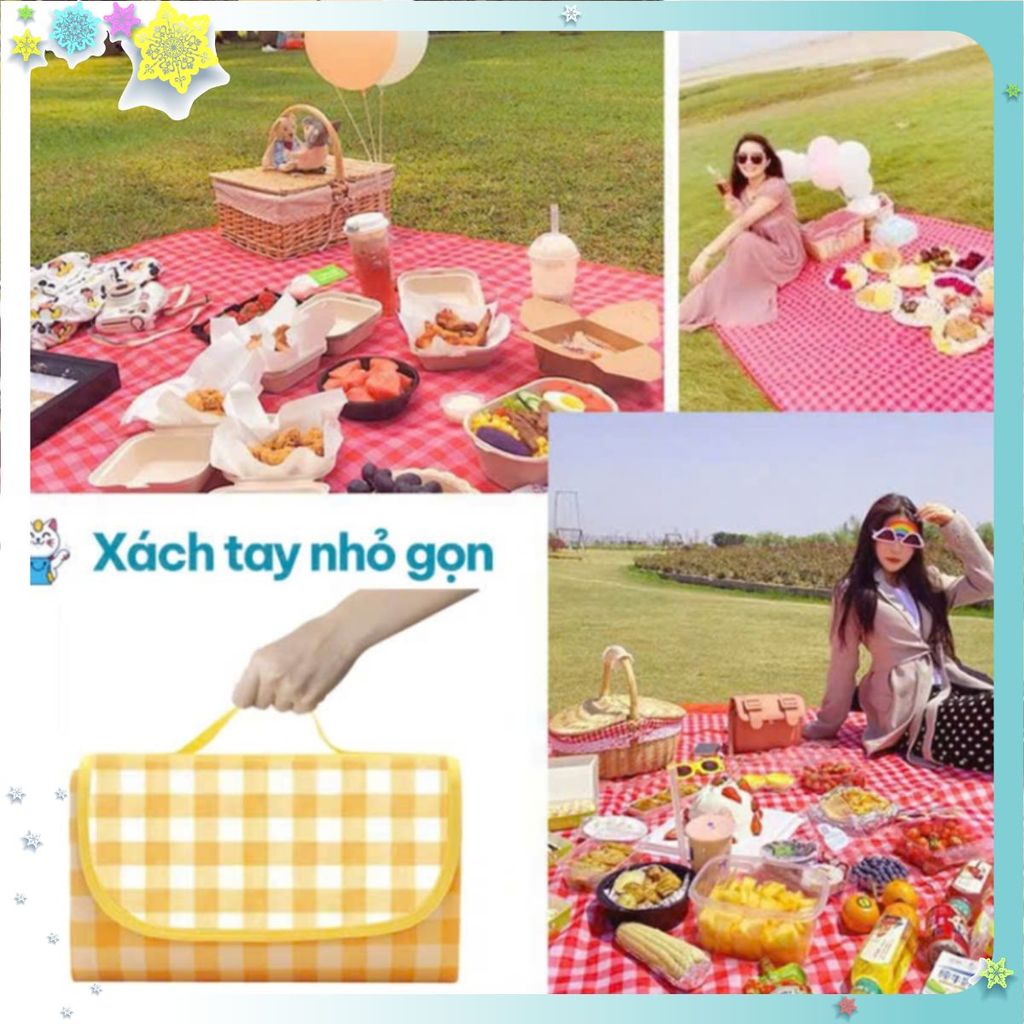 Thảm Du Lịch Gấp Gọn Tiện Lợi Chống Thấm Nước - THẢM PICNIC GẤP GỌN - MÃ: THAM724