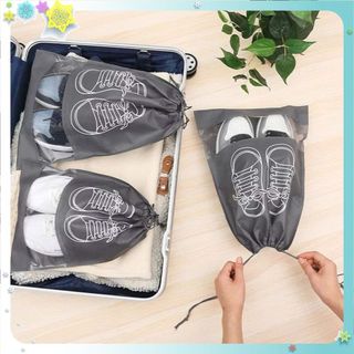 [COMBO 10] Túi đựng giày dây rút - túi đựng dây rút dày chất vải dày size lớn - TÚI ĐỰNG VẢI HÌNH ĐÔI GIÀY