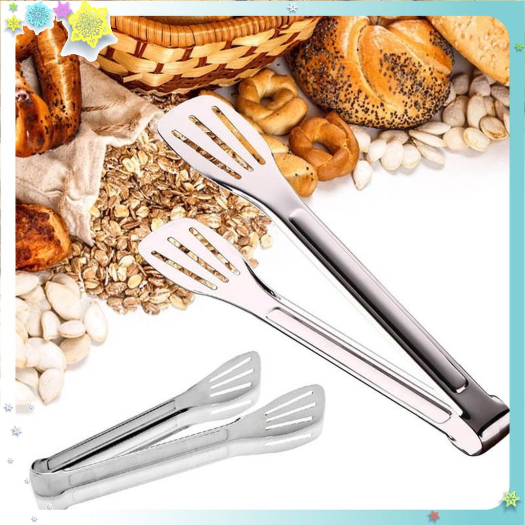 KẸP INOX GẮP ĐỒ NƯỚNG- THỨC ĂN CÓ KHÍA - KẸP GẮP THỰC PHẨM - Chiên Đồ Ăn Chất Liệu Inox 304 - Dụng Cụ Nhà Bếp Thông Minh