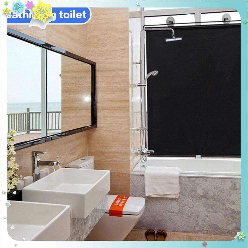 RÈM CUỐN CHE NẮNG CHỐNG UV - Rèm Che Nắng Dán Cửa Kính Xe Hơi Không Cần Khoan 125x58cm-Rèm Dán Cửa Sổ