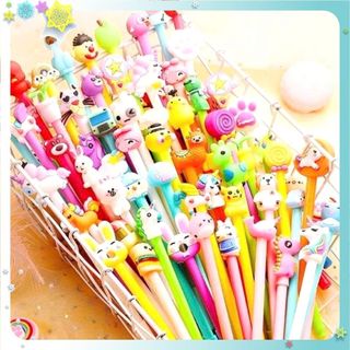 SET BÚT BI ĐẦU THÚ - Combo 20 Bút Bi Đầu Hình Thú Tặng Kèm Túi Zip - SET BÚT BI ĐẦU THÚ MA: BUT BI DAU THU