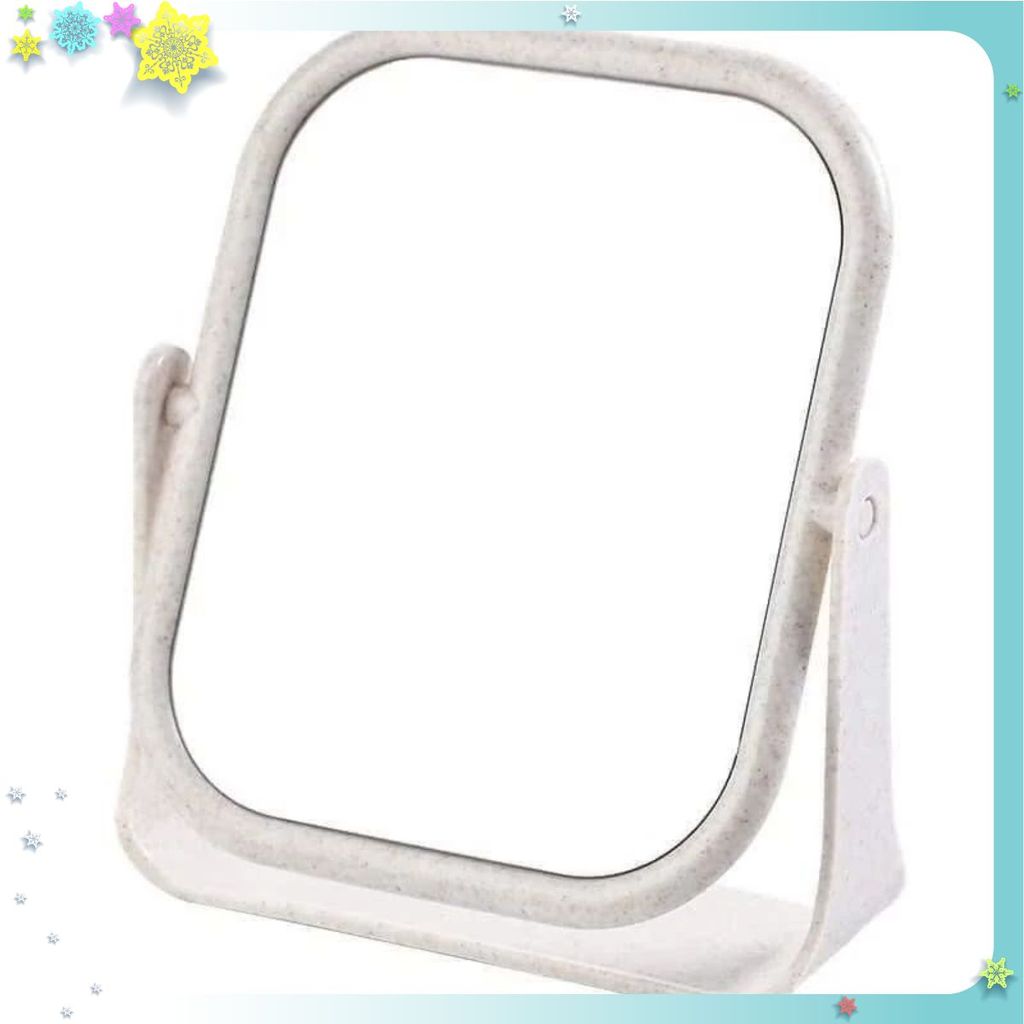 GƯƠNG ĐỂ BÀN GƯƠNG TRANG ĐIỂM ĐỂ BÀN 2 MẶT XOAY CHẤT LIỆU LÚA MẠCH BỀN CHẮC