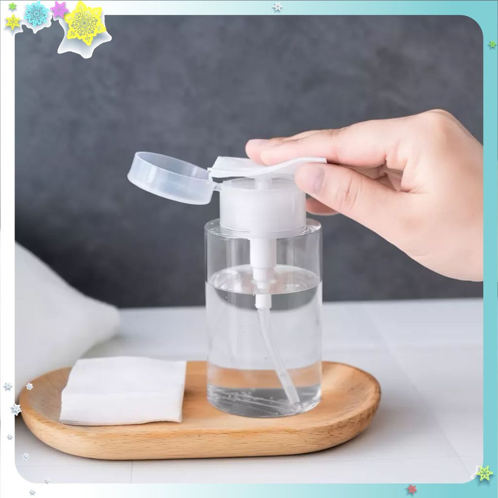 Lọ Chiết Nước Tẩy Trang Toner Có Nút Nhấn (100ml/200ml) - CHAI CHIẾT MỸ PHẨM TIỆN LỢI DỄ SỬ DỤNG