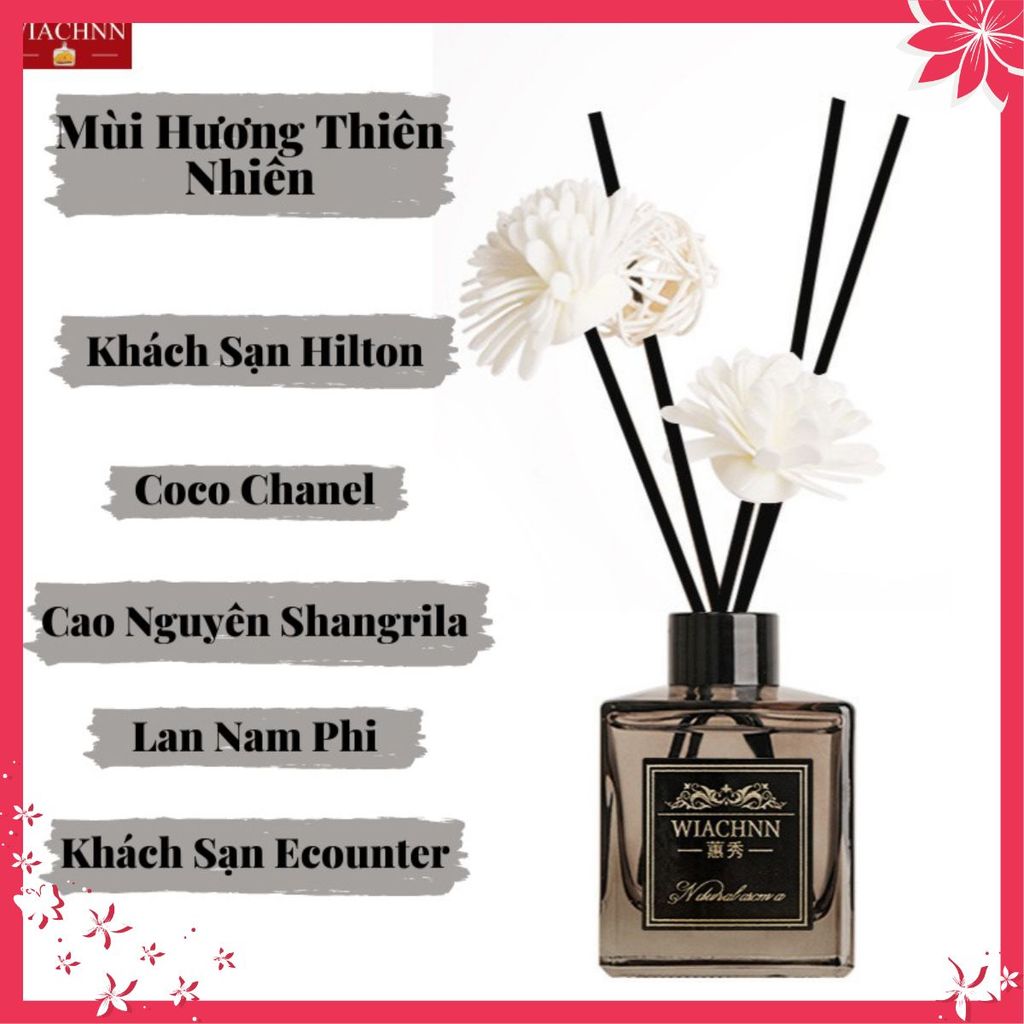 TINH DẦU THƠM THIÊN NHIÊN WIACHNN 50ML BẢN SANG TRỌNG ĐỂ PHÒNG QUE GỖ - Tự Khuếch Tán Thanh Lọc Khử Mùi Không Khí