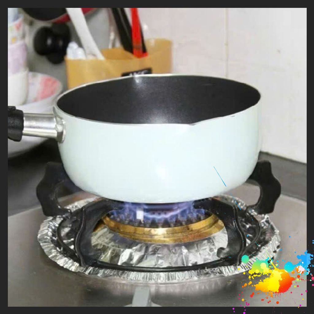 Set 10 Miếng Giấy Bạc Tròn Lót Bếp Ga Chống Bám Bẩn- Chống Tràn Dầu Mỡ Khi Nấu - GIẤY BẠC LÓT BẾP - MÃ: GIAY BAC