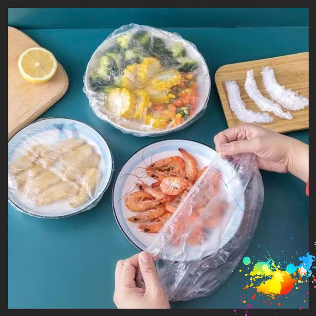 Combo Bọc Thực Phẩm Đàn Hồi Tốt Chống Bay Mùi-Set Màng Bọc Thực Phẩm Co Giãn - NILONG BỌC ĐỒ ĂN HÌNH GẤU SIÊU DỄ THƯƠNG