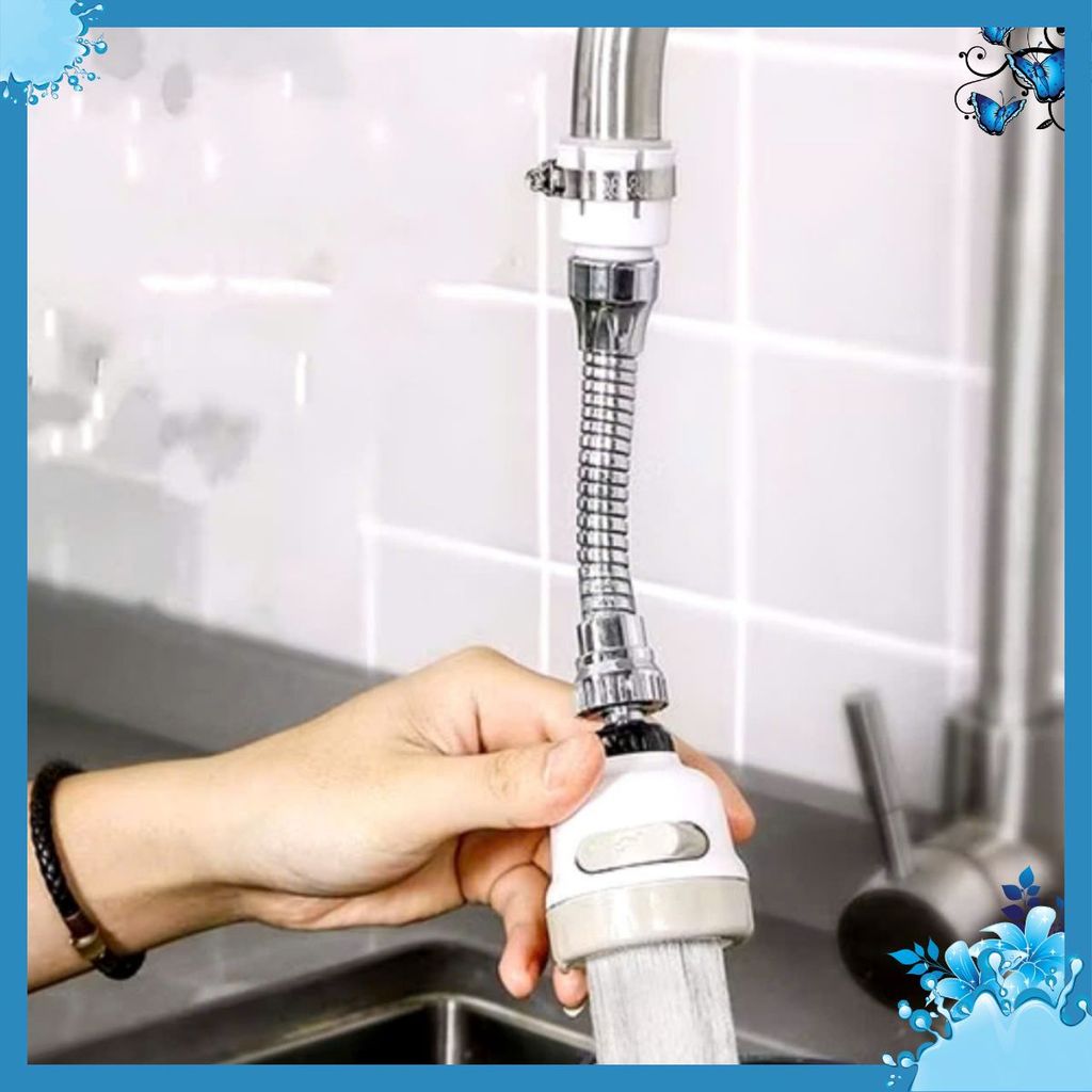 VÒI NƯỚC TĂNG ÁP- Đầu vòi rửa bát tăng áp chống bắn nước- có 2 chế độ nước xoay 360 độ - MA: DAUVOITANGAP3