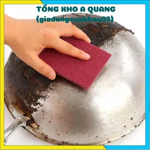 GIẺ RỬA BÁT CỌ XOONG NỒI ĐÁNH GỈ SET - Miếng Chà Rửa Nhám Làm Sạch Vết Đen Tiện, Bùi Nhùi Nhà Bếp, Giẻ Rửa Bát #