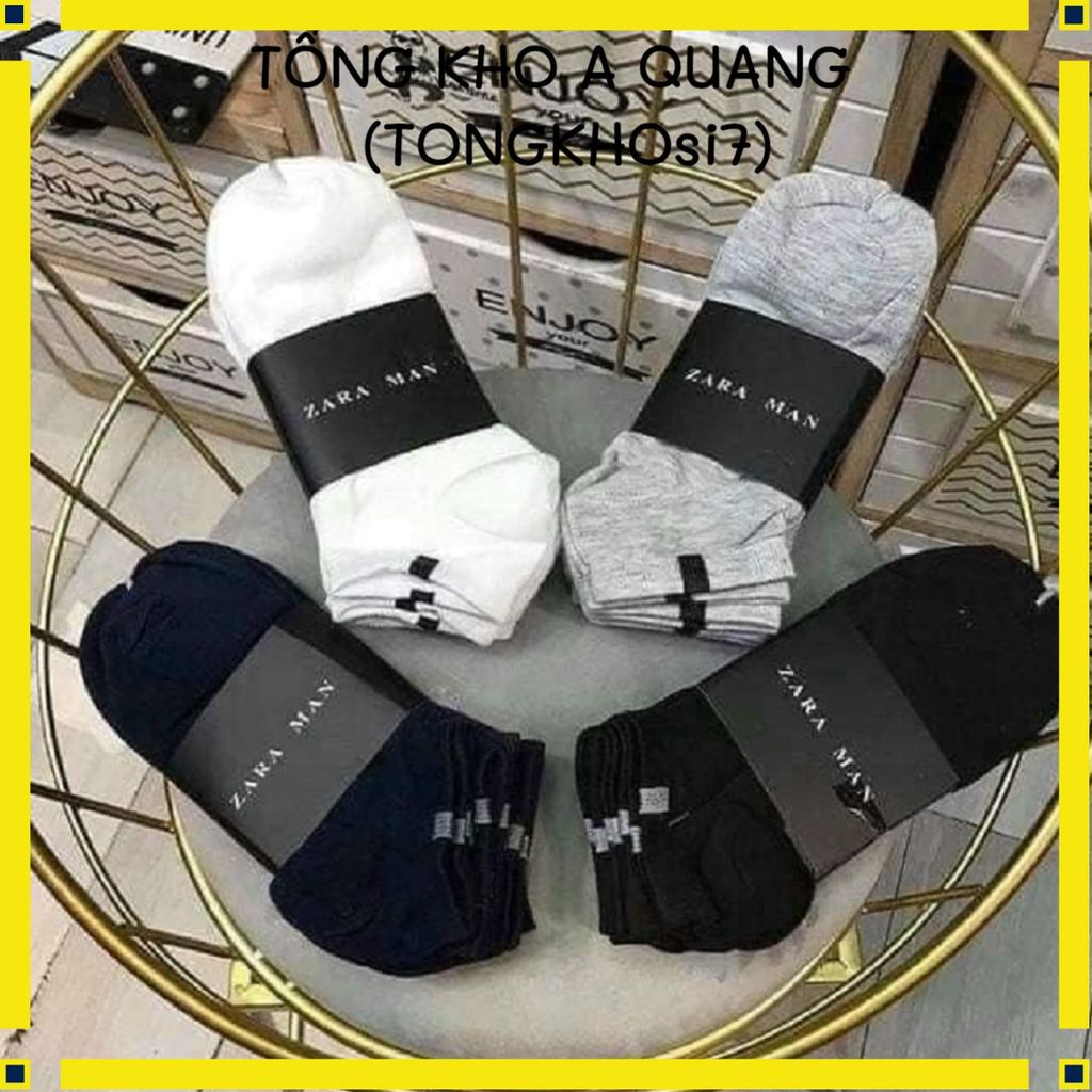 [COMBO] Tất Vớ Nam Nữ Thấp Cổ 4 Màu Trơn Đi Giầy Chống Hôi Chân, Tất Nam Nữ, 10 Đôi Tất Nam ZARA MEN Cổ Ngắn Cao Cấp