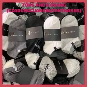 Tất Vớ Zara Trơn Cổ Ngắn Thời Trang- Vớ Nam, Nữ Cao Cấp Basic Cotton 100% Co Giãn Thấm Tốt Nhập Khẩu Chính Hãng#