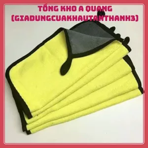 COMBO 10 Khăn Lau Đa Năng 2 Mặt Vàng Xám – Khăn Lau Xe Ô Tô Cao Cấp, Giúp Giữ Xe Luôn Sạch Sẽ