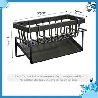 Kệ Đựng Đồ Rửa Chén Bát- Giá Để Giẻ Rửa Chén Trên Bồn Có Khay Hứng Nước Nghiêng - GIÁ ĐỰNG GIẺ RỬA BÁT - MÃ: GIA DUNG DO