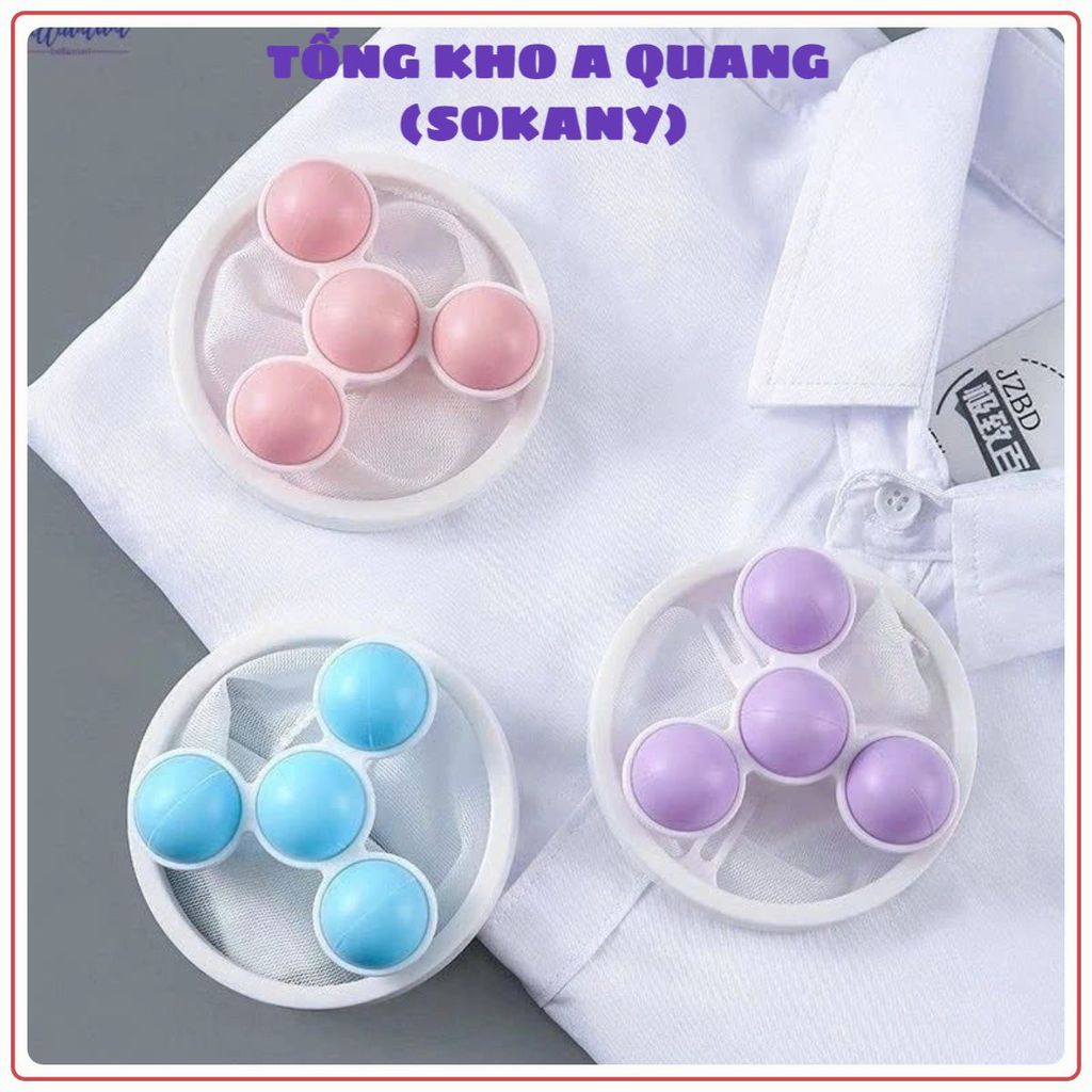 [COMBO 10] Bộ Sản Phẩm Phao Lọc Cặn Bẩn Máy Giặt + Túi Lọc Gom Rác Lông Tóc Hình Quả Bóng