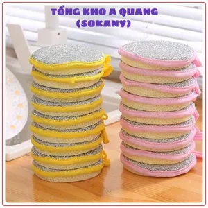 COMBO 10 Miếng Chà Rửa Bát Đa Năng – Miếng Rửa Chén Bát 2 Mặt, Cọ Xoong Nồi Chảo Bền Bỉ, Dễ Vệ Sinh
