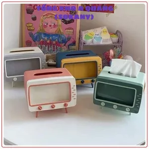 Hộp Đựng Khăn Giấy Hình TIVI 🍒SOKANY.STORE🍒 Kê Để Điện Thoại 2in1 Mẫu Mới
