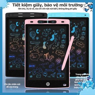 Bảng Viết Thông Minh LCD Đa Sắc Tự Xóa 8.5 Inch 10 Inch 12inch Cho Bé Tập Vẽ - BẢNG VIẾT NEW