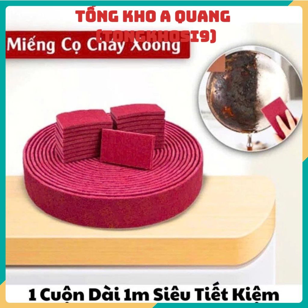 COMBO CUỘN CHÀ CHÁY XOONG NỒI DÀI 3 MÉT LÀM SẠCH MẢNG BÁM MIẾNG CHÀ VỆ SINH BẾP CỌ BÙI NHÙI - Cọ Vệ Sinh Nhà Bếp